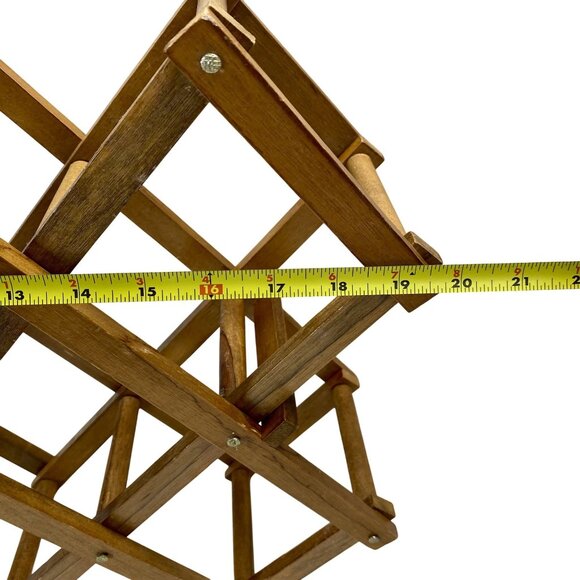 Vintage Hi-Mark Wooden Expandable Wine Rack Table Top - Picture 7 of 9